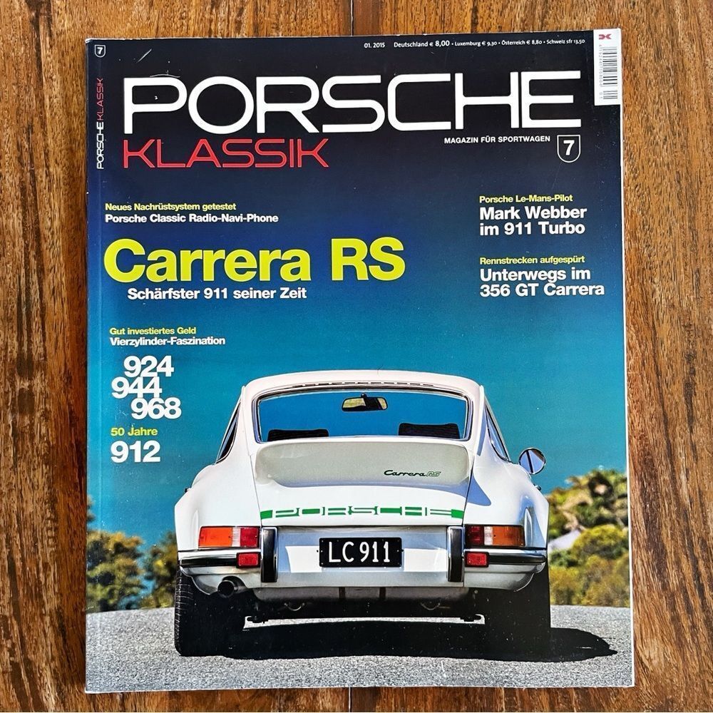 Porsche Klassik Magazine - Carrera RS Cover GERMAN Issue 01/2015